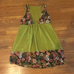 Floral Mesh Dress/Cover Up